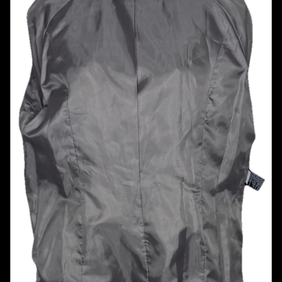 Vintage Kasper Women’s Plaid Pea Coat 16 Gray Yellow Green Belted Long Sleeves - Picture 11 of 11